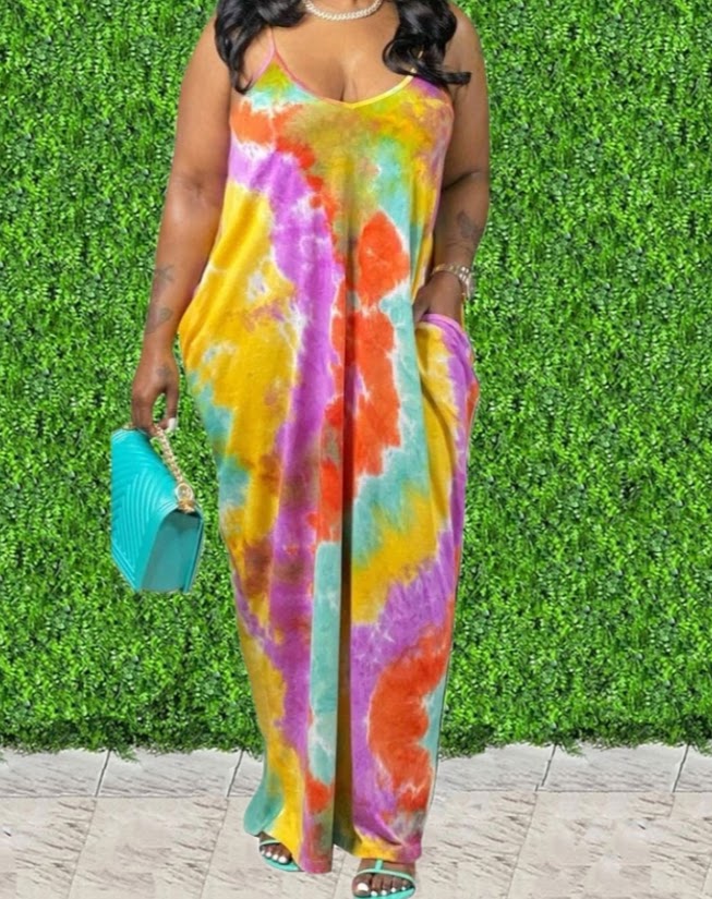 CLASSY GIRL TIE DYE MAXI